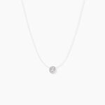 Collier Nylon Argent Blanc Oxyde - Colliers avec pierres Femme | Marc Orian