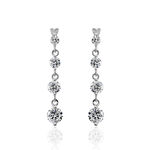 Boucles D'oreilles Pendantes Odyssee Argent Blanc Oxyde De Zirconium - Pendantes Femme | Marc Orian