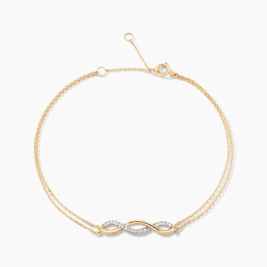 Bracelet Nucia Or Jaune Diamant - Bracelets chaînes Femme | Marc Orian