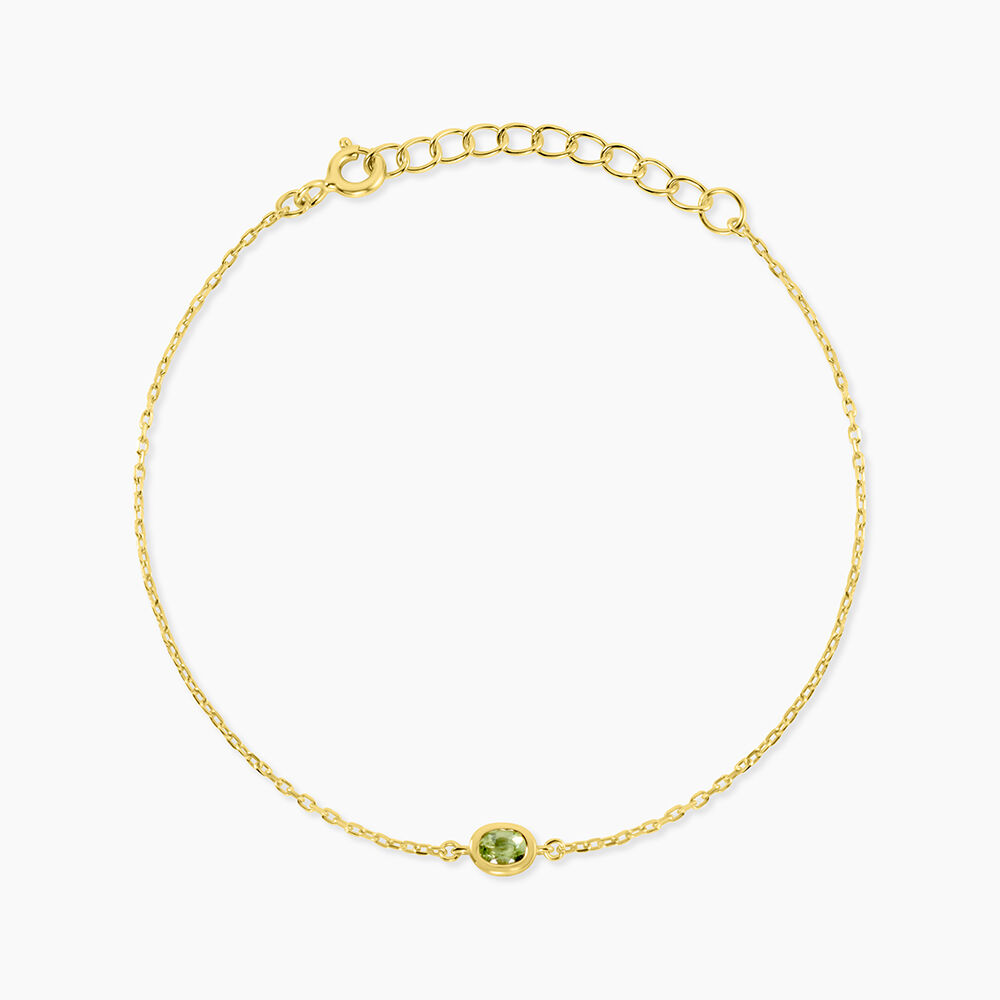 Bracelet Poem Argent Jaune P&eacute;ridot - Bracelets fantaisie Femme | Marc Orian