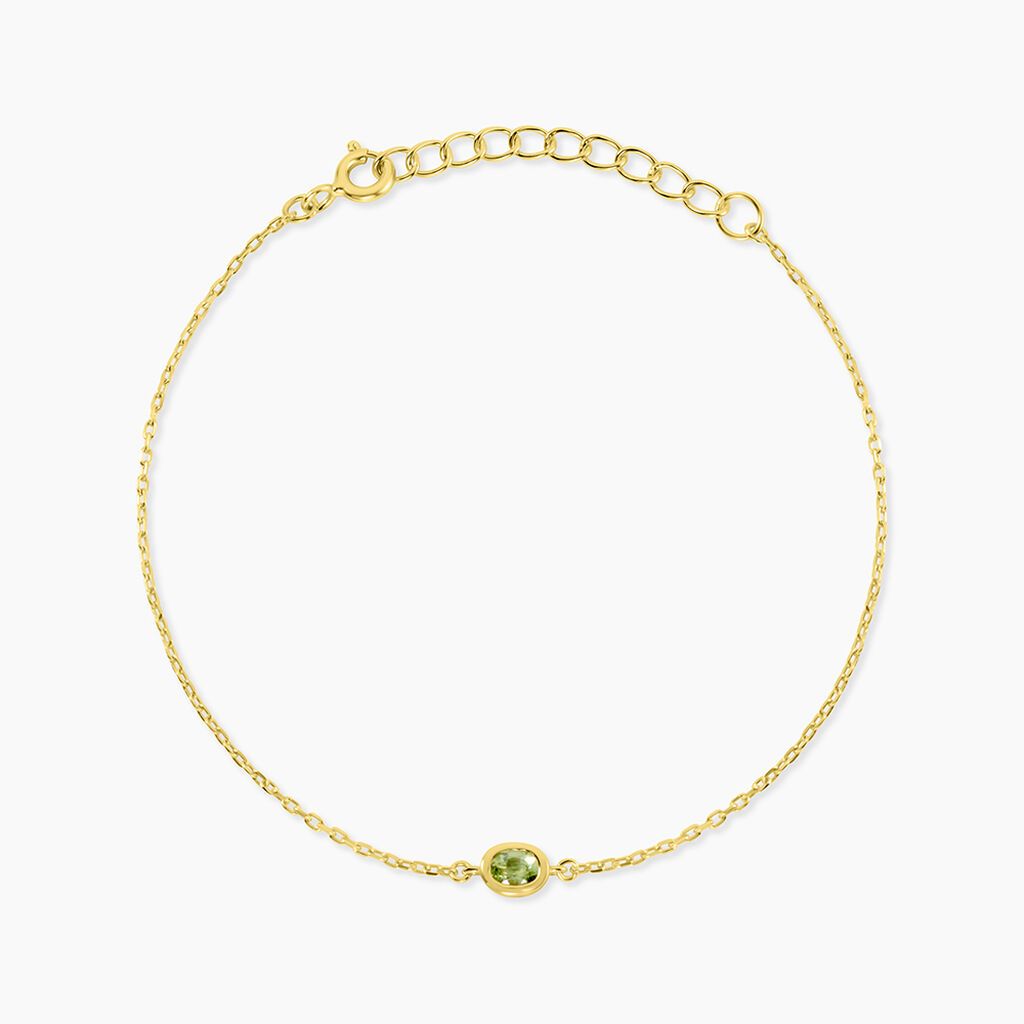 Bracelet Poem Argent Jaune P&eacute;ridot - Bracelets fantaisie Femme | Marc Orian