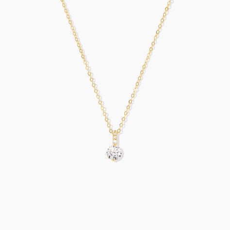 Collier Derby Or Jaune Oxyde De Zirconium - Colliers avec pierres Femme | Marc Orian