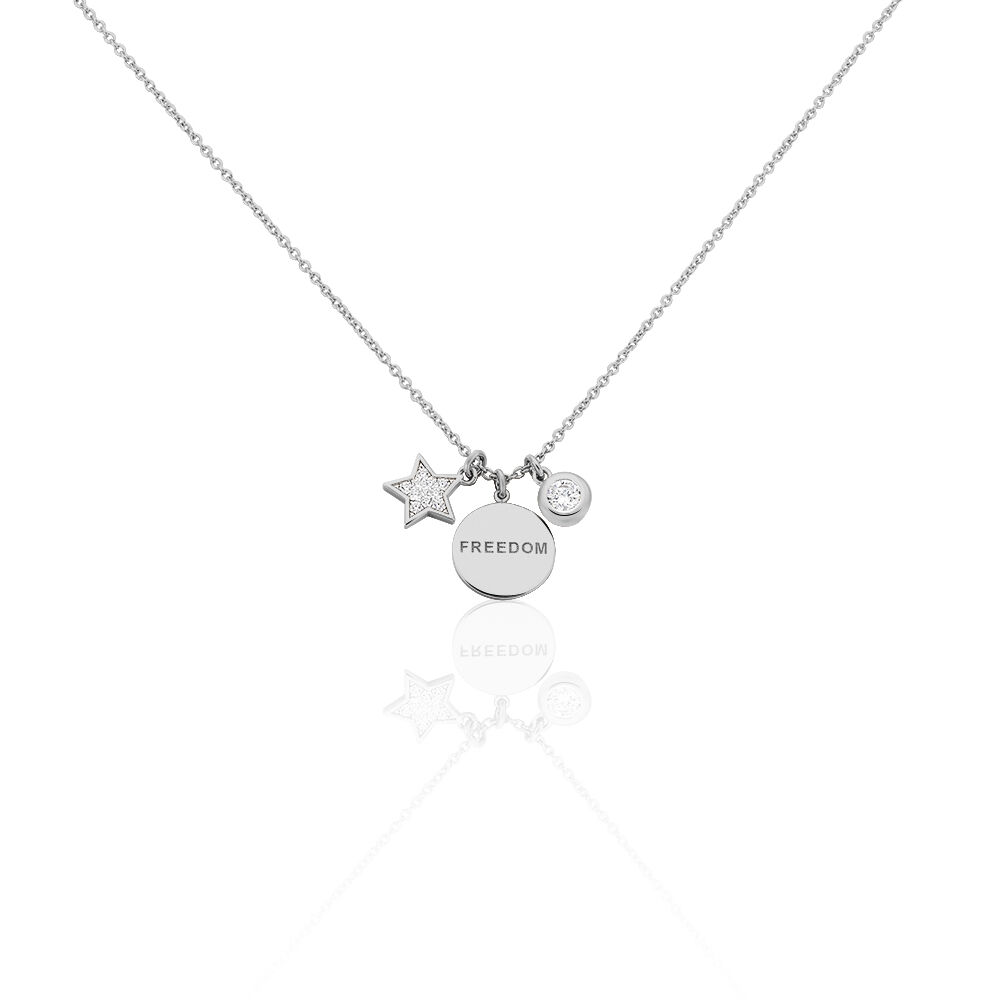 Collier Nessa Argent Blanc Oxyde De Zirconium - Colliers avec pierres Femme | Marc Orian