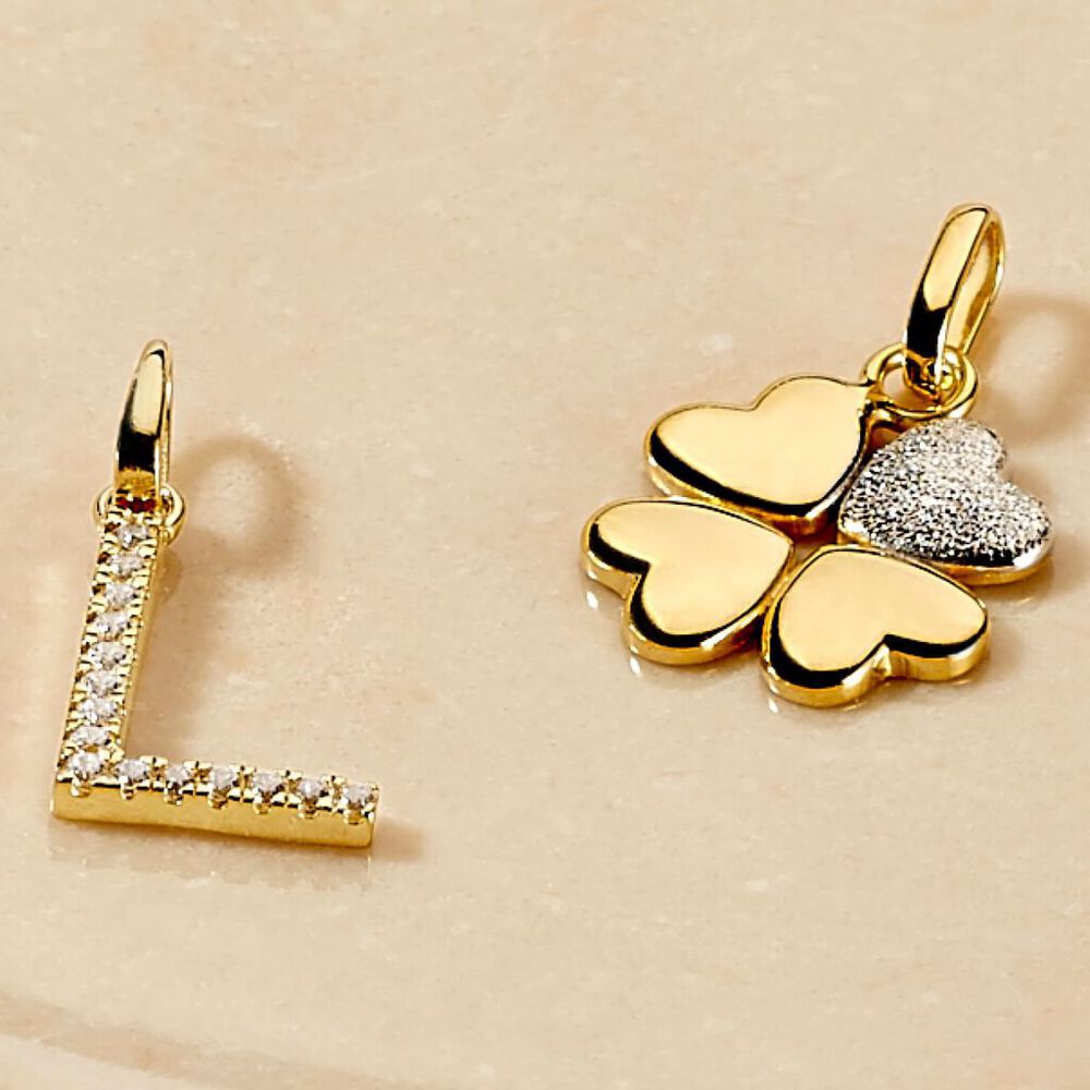 Pendentif Eudocie Coeur Trefle Or Jaune - Pendentifs Famille | Marc Orian