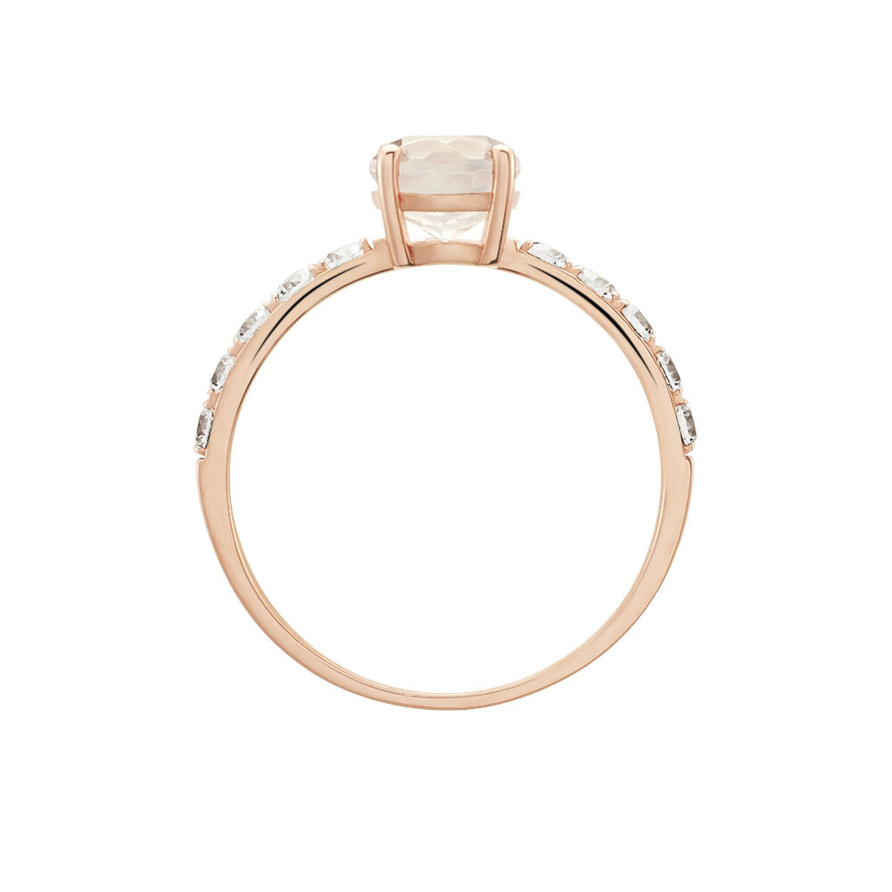 Bague Or Rose Monroe Quartz Oxydes De Zirconium - Bagues avec pierre Femme | Marc Orian