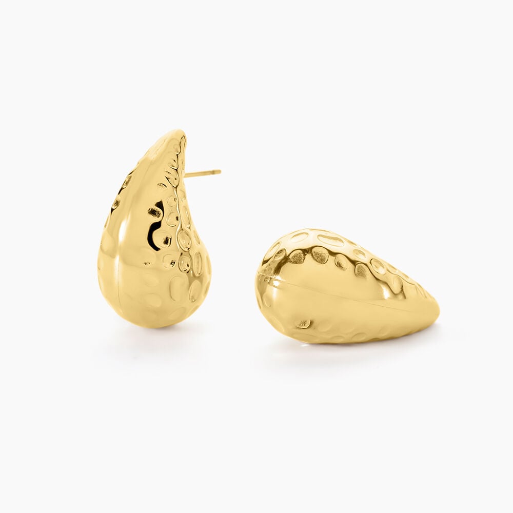 Boucles D'oreilles Pendantes Iliane Acier Doré - Nouveautés Femme | Marc Orian