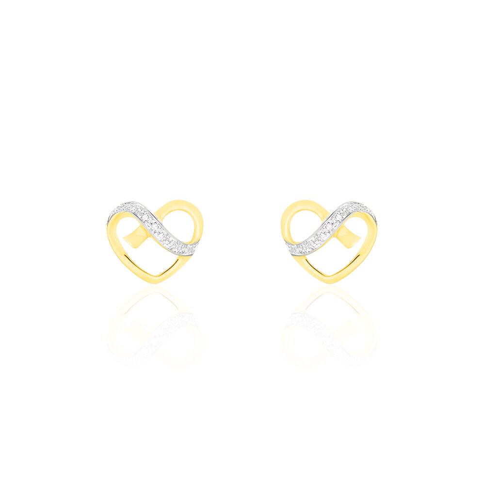 Boucles D'oreilles Puces Juliane Or Jaune Diamant -  Femme | Marc Orian