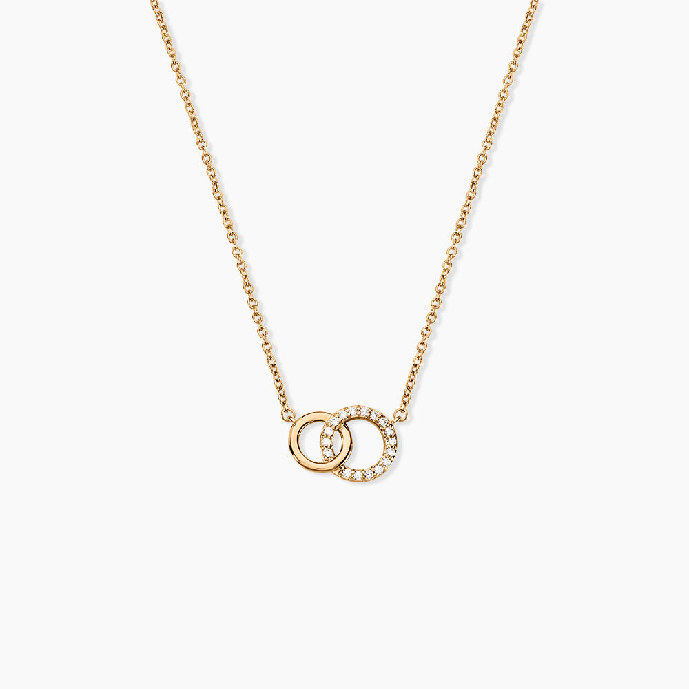 Collier Poeae Plaqu&eacute; Or Jaune Oxyde De Zirconium - Colliers avec pierres Femme | Marc Orian