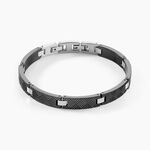 Bracelet Phebus Him Acier Blanc Et Noir - Bracelets cha&icirc;nes Homme | Marc Orian