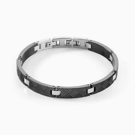 Bracelet Phebus Him Acier Blanc Et Noir - Bracelets cha&icirc;nes Homme | Marc Orian