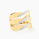 Bague Catharine 3 Rangs Or Jaune Diamant - Bagues pierres pr&eacute;cieuses Femme | Marc Orian