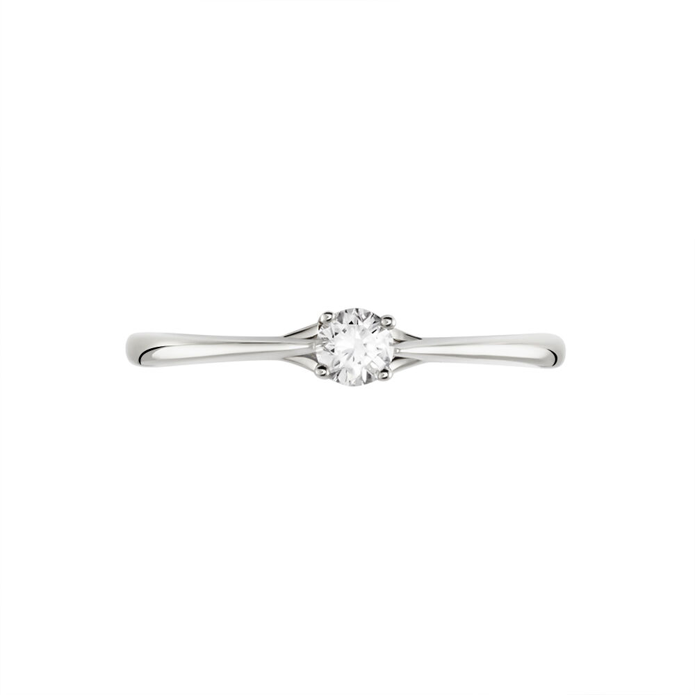 Bague Solitaire Solenia Or Blanc Diamant - Solitaires Femme | Marc Orian