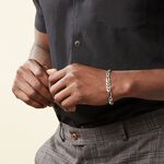 Bracelet Vivian Maille Alternee 1/3 Argent Blanc - Bracelets mailles Homme | Marc Orian