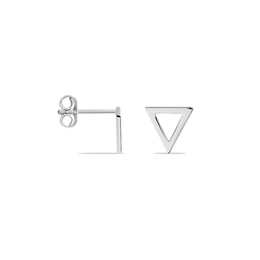 Boucles D'oreilles Puces Katie Argent Blanc - Puces Femme | Marc Orian