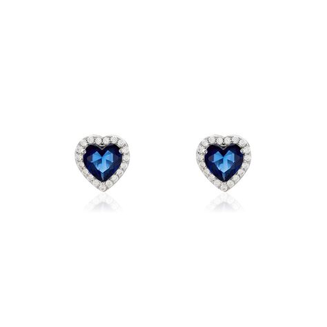Boucles D'oreilles Puces Argent Blanc Sphinx Pierre - Puces Femme | Marc Orian