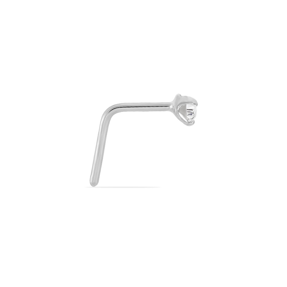 Piercing De Nez Fethi Serti Griffe Or Blanc Oxyde De Zirconium - Piercing Nez Femme | Marc Orian