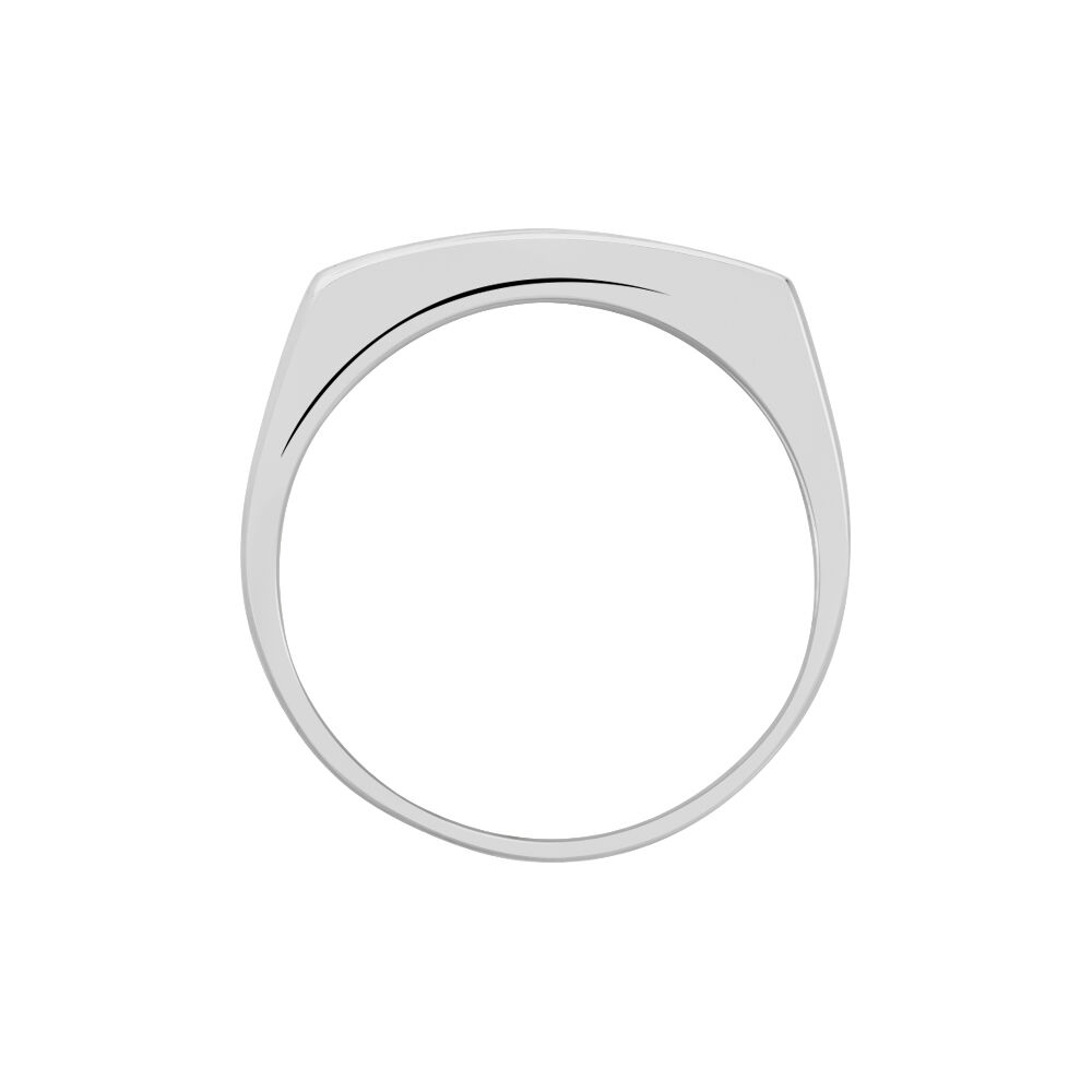 Chevalière Michel Argent Blanc Oxyde De Zirconium - Chevalières Homme | Marc Orian