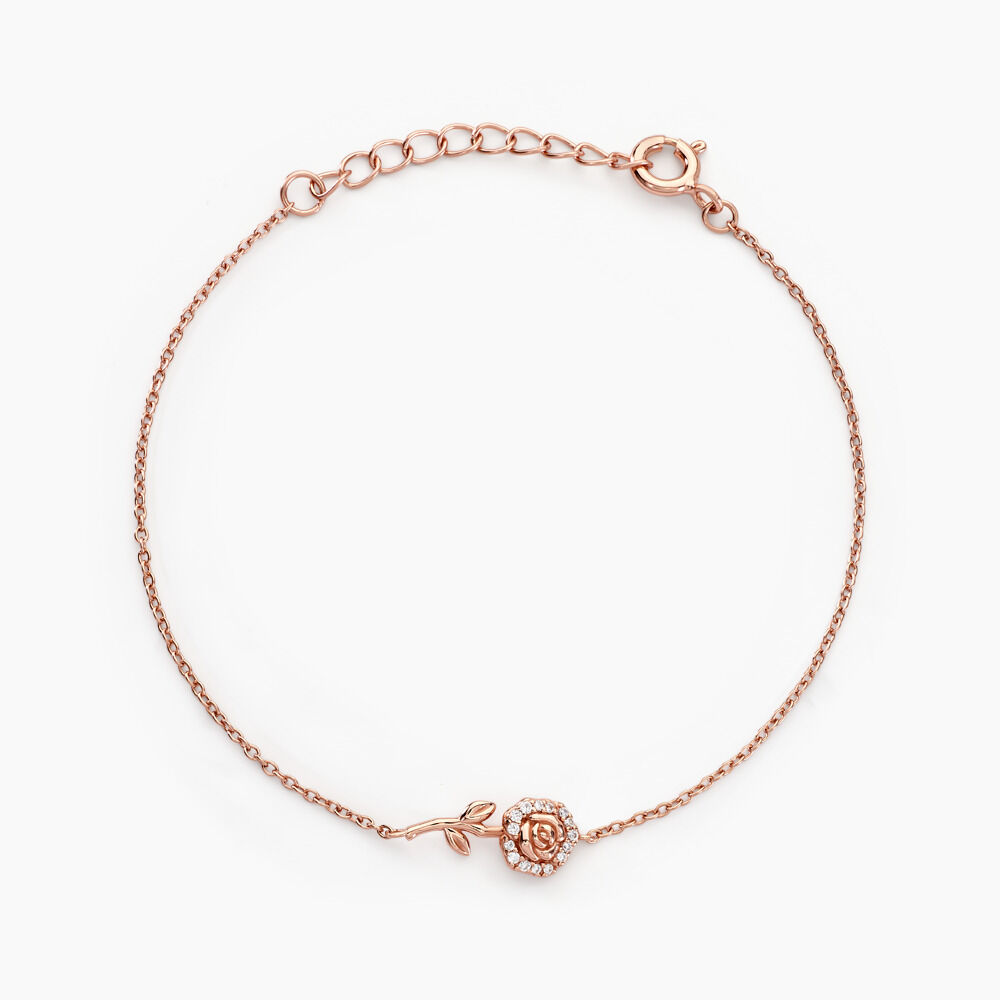 Bracelet Edenia Argent Rose Oxyde De Zirconium - Bracelets chaînes Femme | Marc Orian