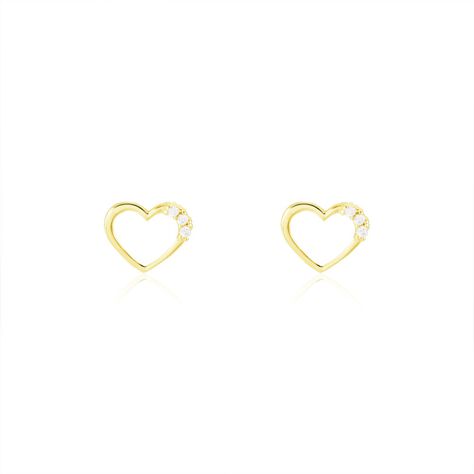 Boucles D'oreilles Puces Camomille Or Jaune Oxyde De Zirconium - Puces Enfant | Marc Orian