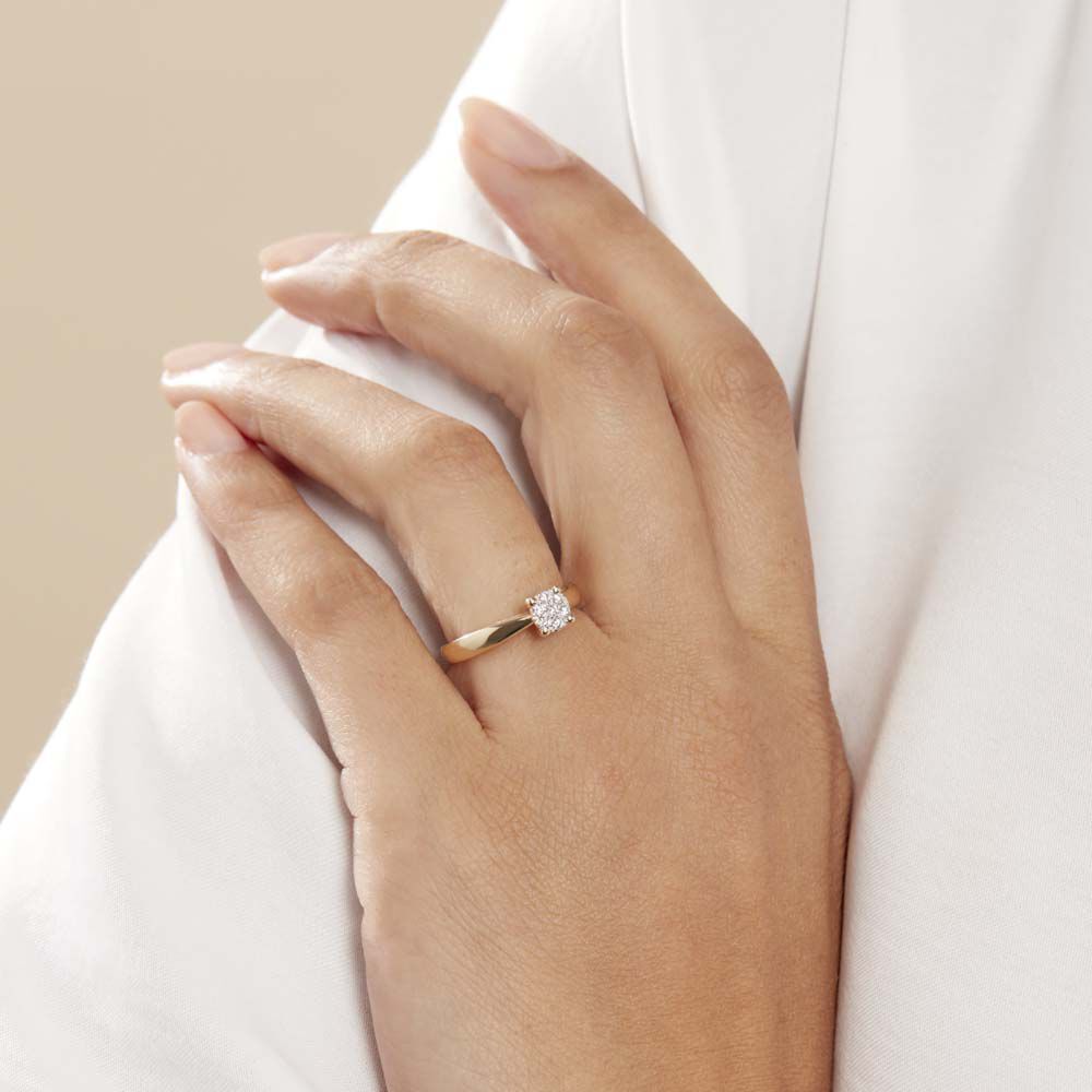 Bague Solitaire Artemis Or Jaune Diamant - Parures de mariage Femme | Marc Orian