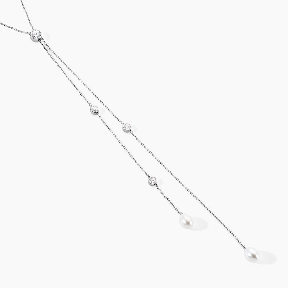 Collier De Dos Indigo Argent Perle De Culture Oxyde - Colliers avec pierres Femme | Marc Orian