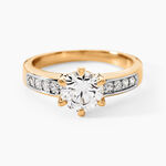 Bague Solitaire Stevie Plaqu&eacute; Or Jaune Oxyde De Zirconium - Bijoux fantaisie Femme | Marc Orian