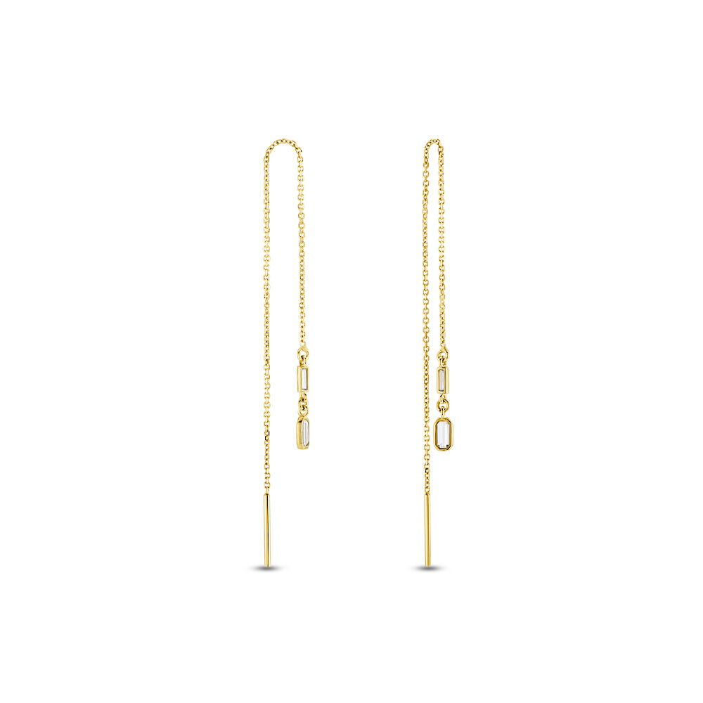 Boucles D'oreilles Or Jaune Mercy Oxyde De Zirconium - Pendantes Femme | Marc Orian