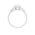 Bague Ivonne Or Blanc Oxyde De Zirconium - Solitaires Femme | Marc Orian