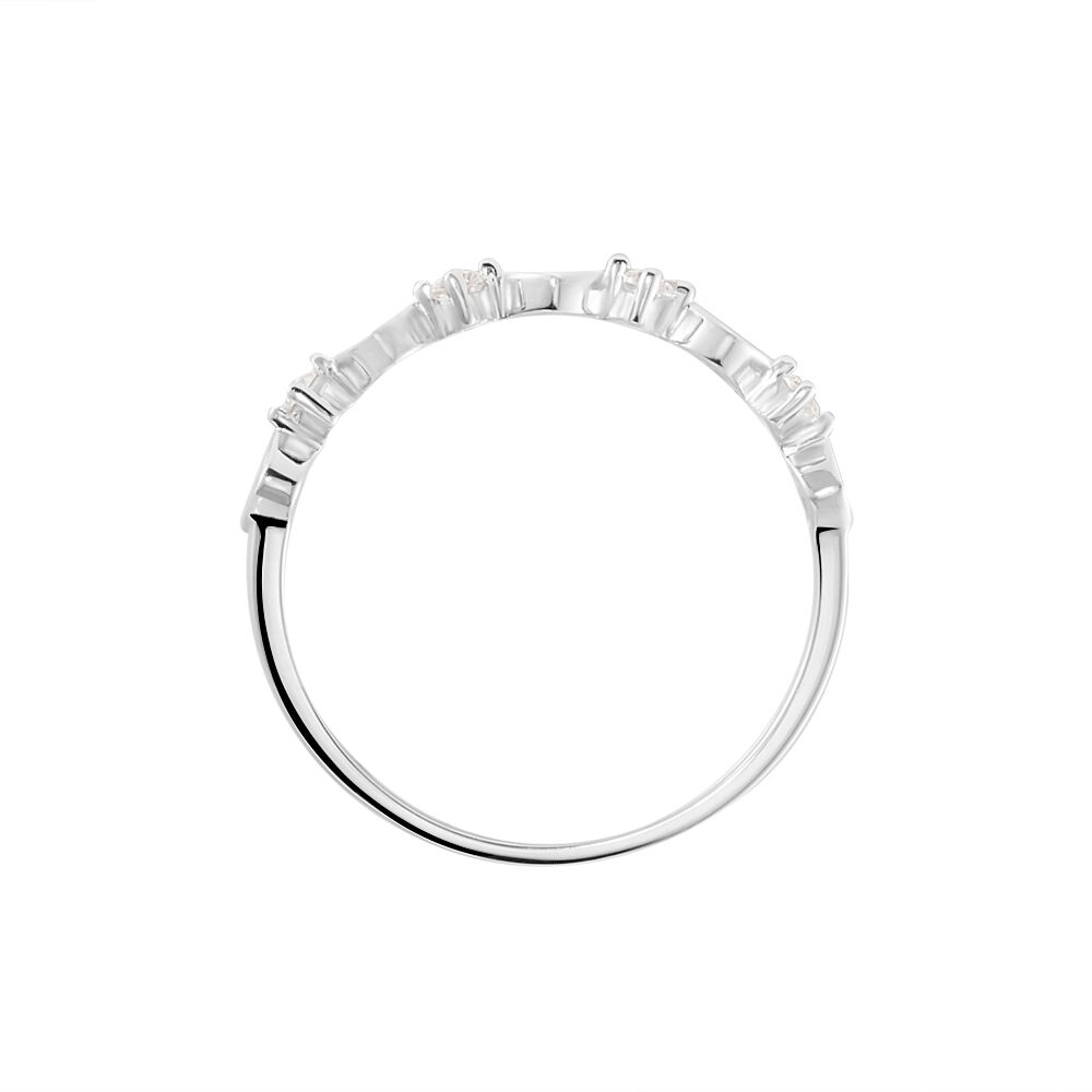 Bague Elonie Argent Blanc Oxyde De Zirconium - Bagues de promesse Femme | Marc Orian