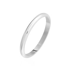 Alliance Aphrodite Demi Jonc Bombe Or Blanc - Alliances Famille | Marc Orian