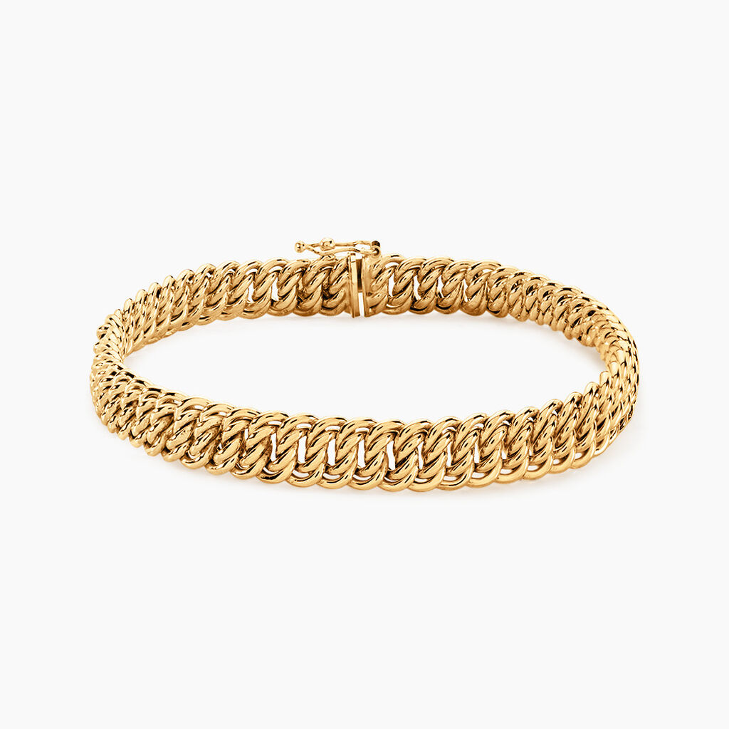 Bracelet Jimmy Maille Americaine Or Jaune - Bracelets mailles Femme | Marc Orian