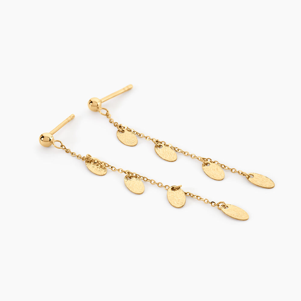 Boucles D'Oreilles Pendantes Florrie Or Jaune - Boucles d'oreilles pampille Femme | Marc Orian