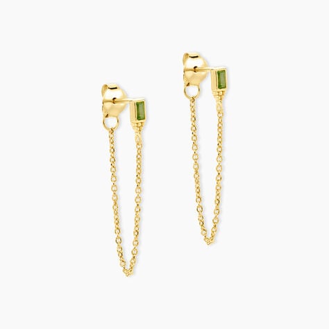 Boucles D'Oreilles Pendantes Poem Argent Jaune P&eacute;ridot - Pendantes Femme | Marc Orian