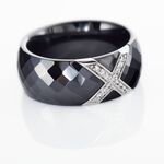 Bague Ceramique X Argent Blanc Oxyde De Zirconium Et C&eacute;ramique - Bagues avec pierre Femme | Marc Orian