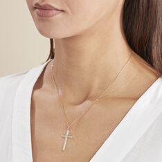 Pendentif Casey Croix Or Bicolore - Pendentifs Famille | Marc Orian