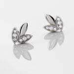 Boucles D'oreilles Puces Tihana Argent Blanc Oxyde De Zirconium - Puces Femme | Marc Orian