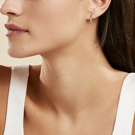 Boucles D'oreilles Puces Smina Or Jaune Diamant - Boucles d'oreilles Pendantes Femme | Marc Orian