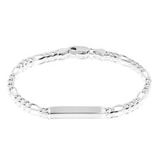 Bracelet Identité Argent Blanc Vivian - Bracelets fantaisie Homme | Marc Orian