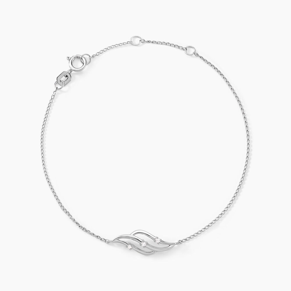 Bracelet Marnie Or Blanc Diamant - Bracelets cha&icirc;nes Femme | Marc Orian