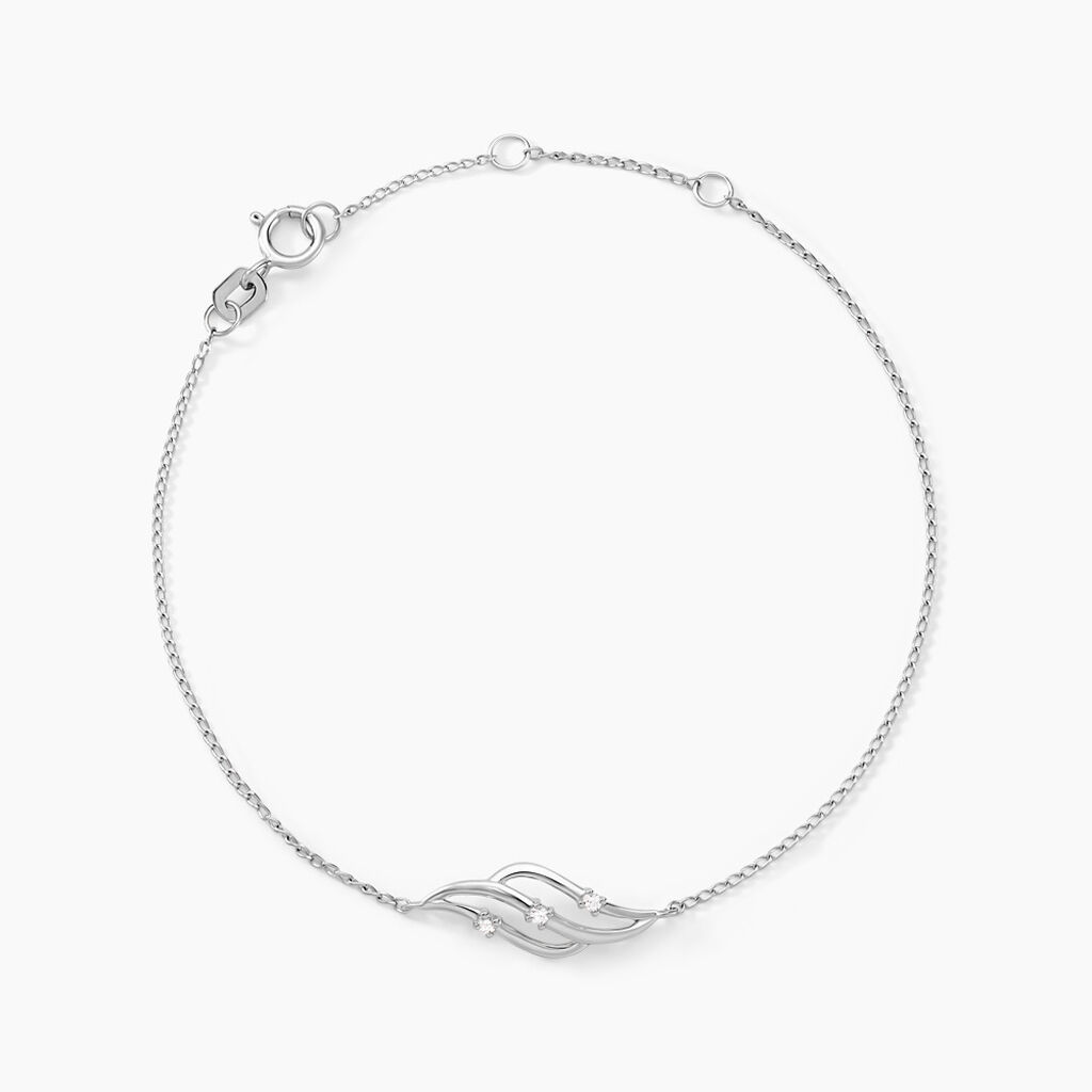 Bracelet Marnie Or Blanc Diamant - Bracelets cha&icirc;nes Femme | Marc Orian
