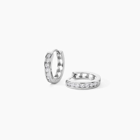 Cr&eacute;oles Anne-sixtine Argent Blanc Oxyde De Zirconium - Cr&eacute;oles Femme | Marc Orian