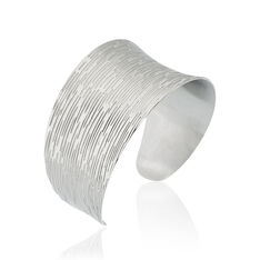 Bracelet Manchette Alesia Acier Blanc - Bracelets manchettes Femme | Marc Orian