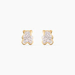 Boucles D'oreilles Puces Emerica Ours 0 Or Jaune Strass - Puces Enfant | Marc Orian