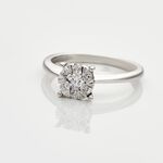 Bague Solitaire Or Blanc Dream Diamants - Parures de mariage Femme | Marc Orian