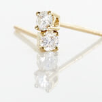 Boucles D'oreilles Puces Victoria Or Jaune Diamant - Puces Femme | Marc Orian