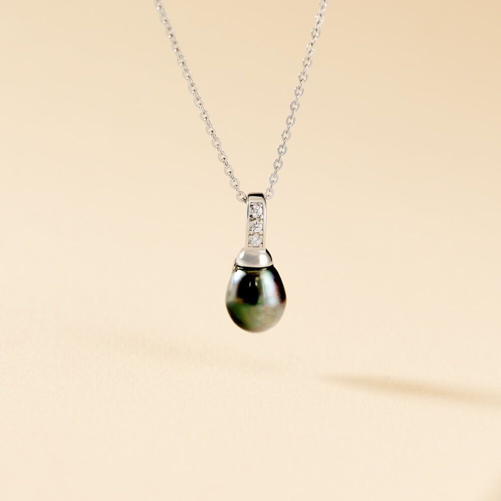 Collier Sara-luna Argent Blanc Perle De Culture Et Oxyde De Zirconium - Colliers avec pierres Femme | Marc Orian