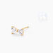 Boucles D'oreilles Puces Darina Noeud Or Jaune Oxyde De Zirconium - Puces Femme | Marc Orian