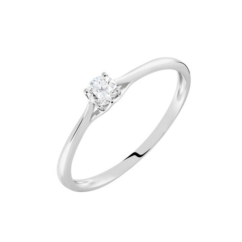 Bague Solitaire Solenia Or Blanc Diamant - Solitaires Femme | Marc Orian