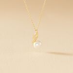 Collier Leta Or Jaune Perle De Culture Et Oxyde De Zirconium - Colliers avec pierres Femme | Marc Orian
