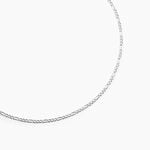 Collie Maille Vivian Argent Blanc - Colliers fantaisie Homme | Marc Orian